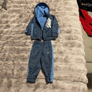 Nike boys toddler 12 months track suit. Blue and white